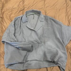 Anthropologie Blue Blouse